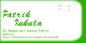 patrik kukula business card